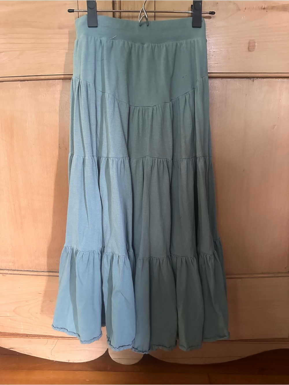 Flowing Teal Tiered Maxi Skirt — Comfortable Everyday Style